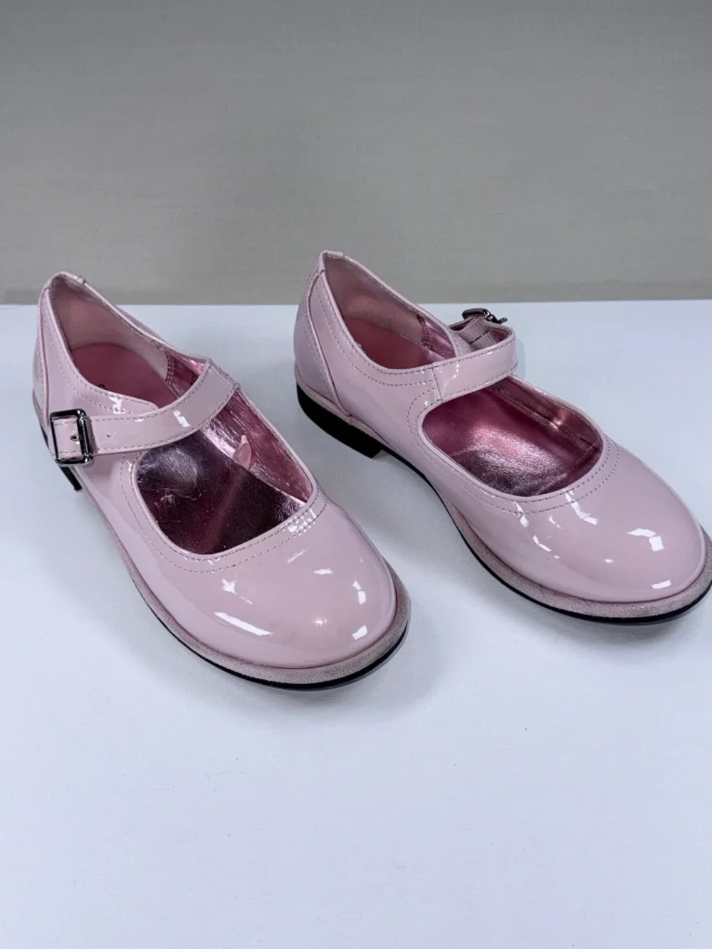Steve Madden JKenny Pink Patent Mary Jane Dress Shoes Youth 1M EUC